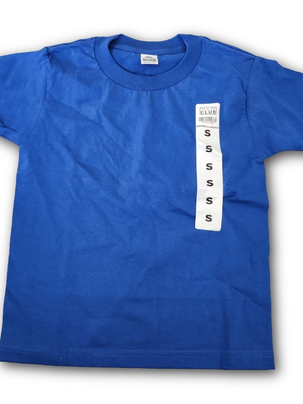 NWT Pro Club Youth Heavyweight Cotton T-Shirt - Royal Blue Size S (6-7)